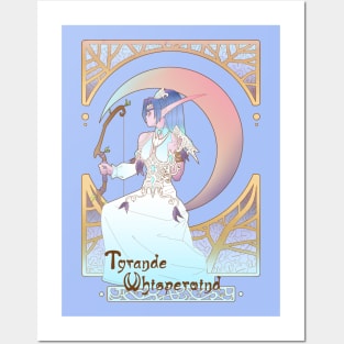 Art Nouveau Moon Goddess Posters and Art